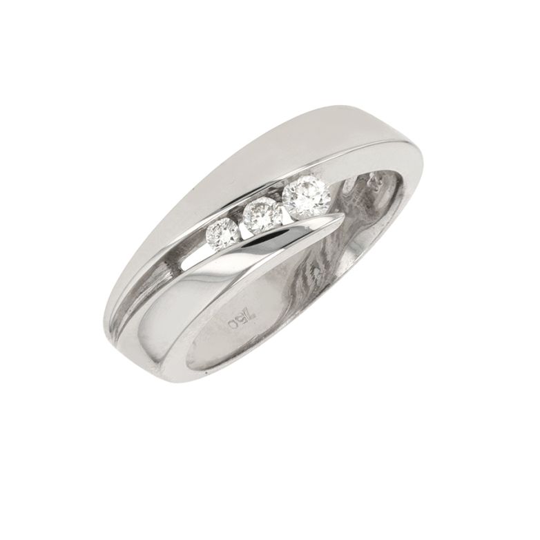 Acheter Bague trilogie diamants 0.15 carat or blanc 6.59g Comme neuf - 1220,00 € Bague trilogie diamants 0.15 carat or blanc 6.59g Comme neuf - reconditionné disponible sur Gemme Les Bijoux